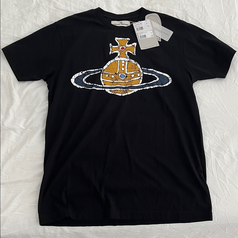 Vivienne Westwood Black Tee with Logo Design NWT SMALL